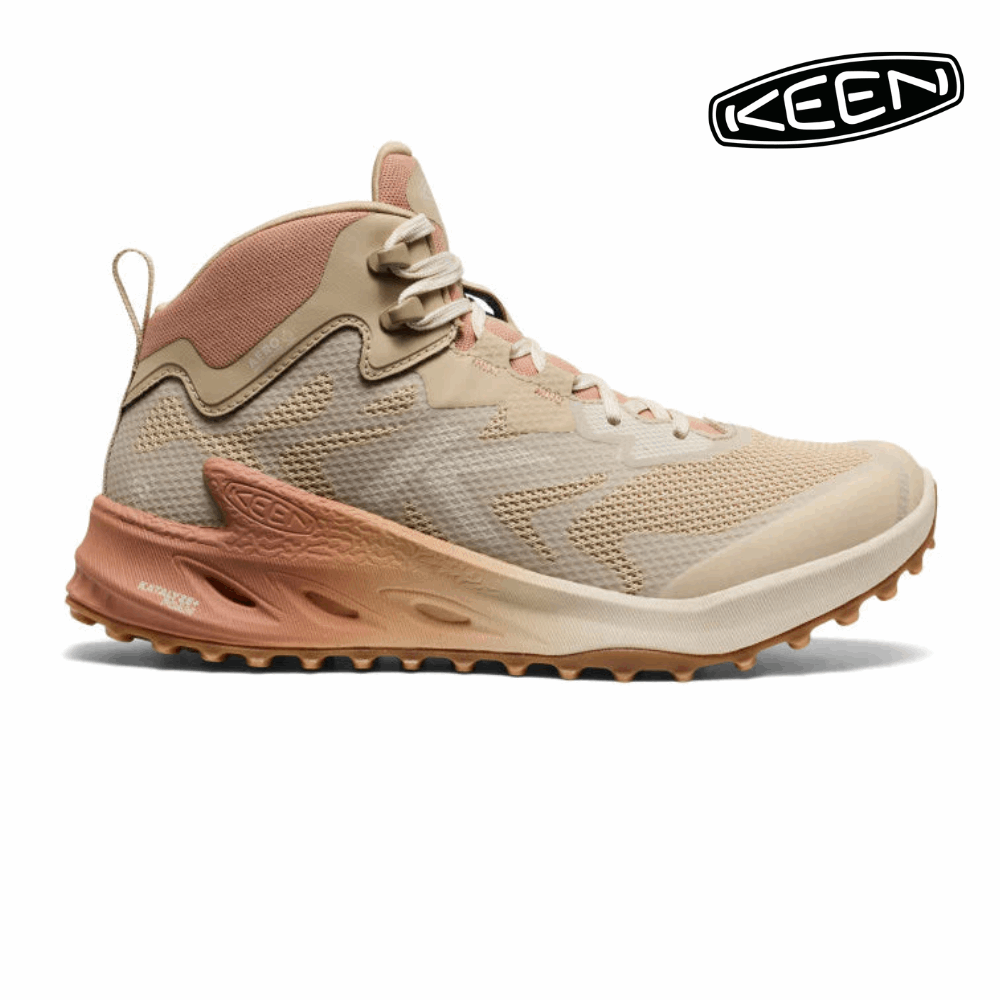 Explore KEEN Women Zionic NXT Mid Waterproof Hiking Shoe - Safari / Cork for trail, outdoor & lifestyle use | Liv Activ Singapore