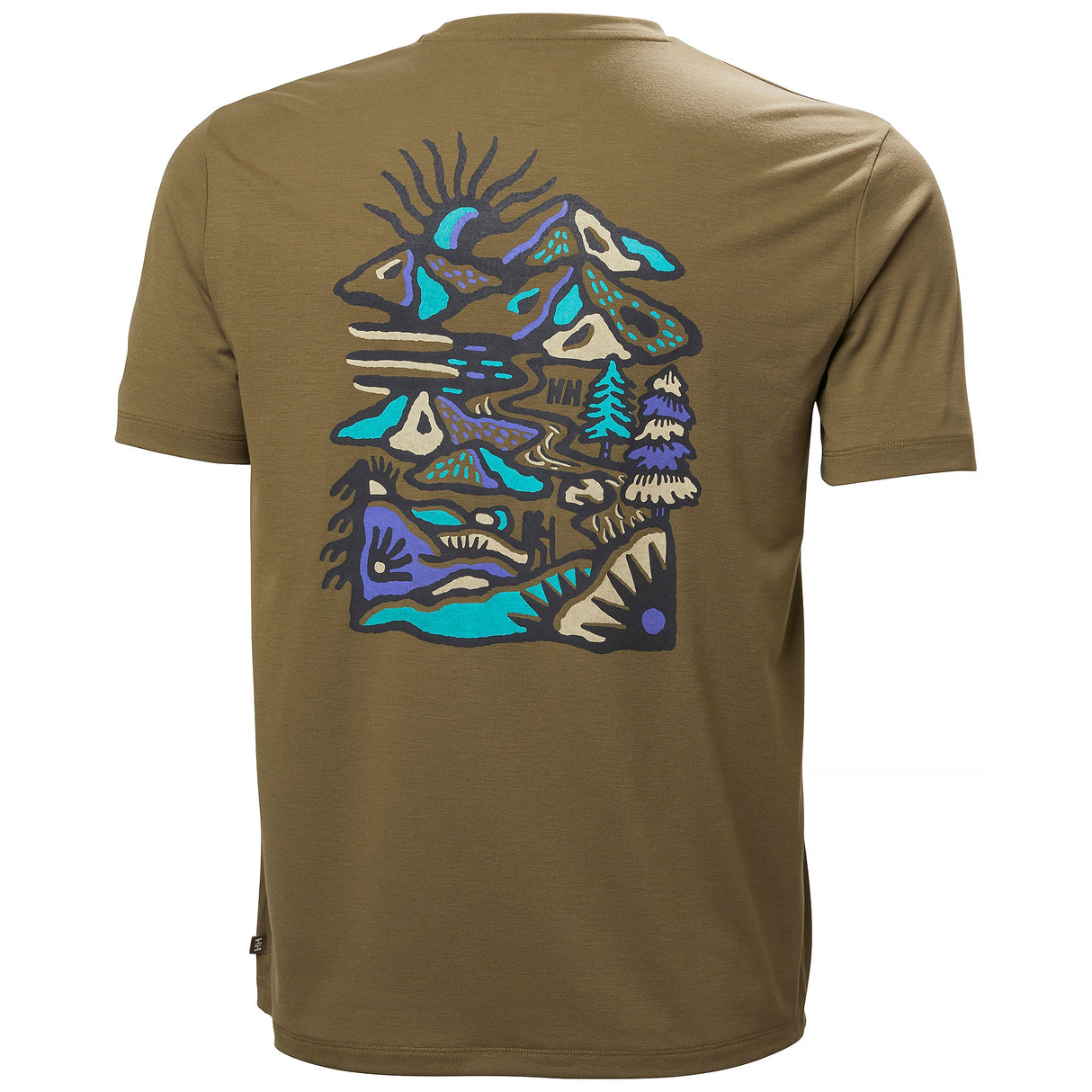 Explore Helly Hansen Men Skog Graphic T-Shirt - BedRock for trail, outdoor & lifestyle use | Liv Activ Singapore