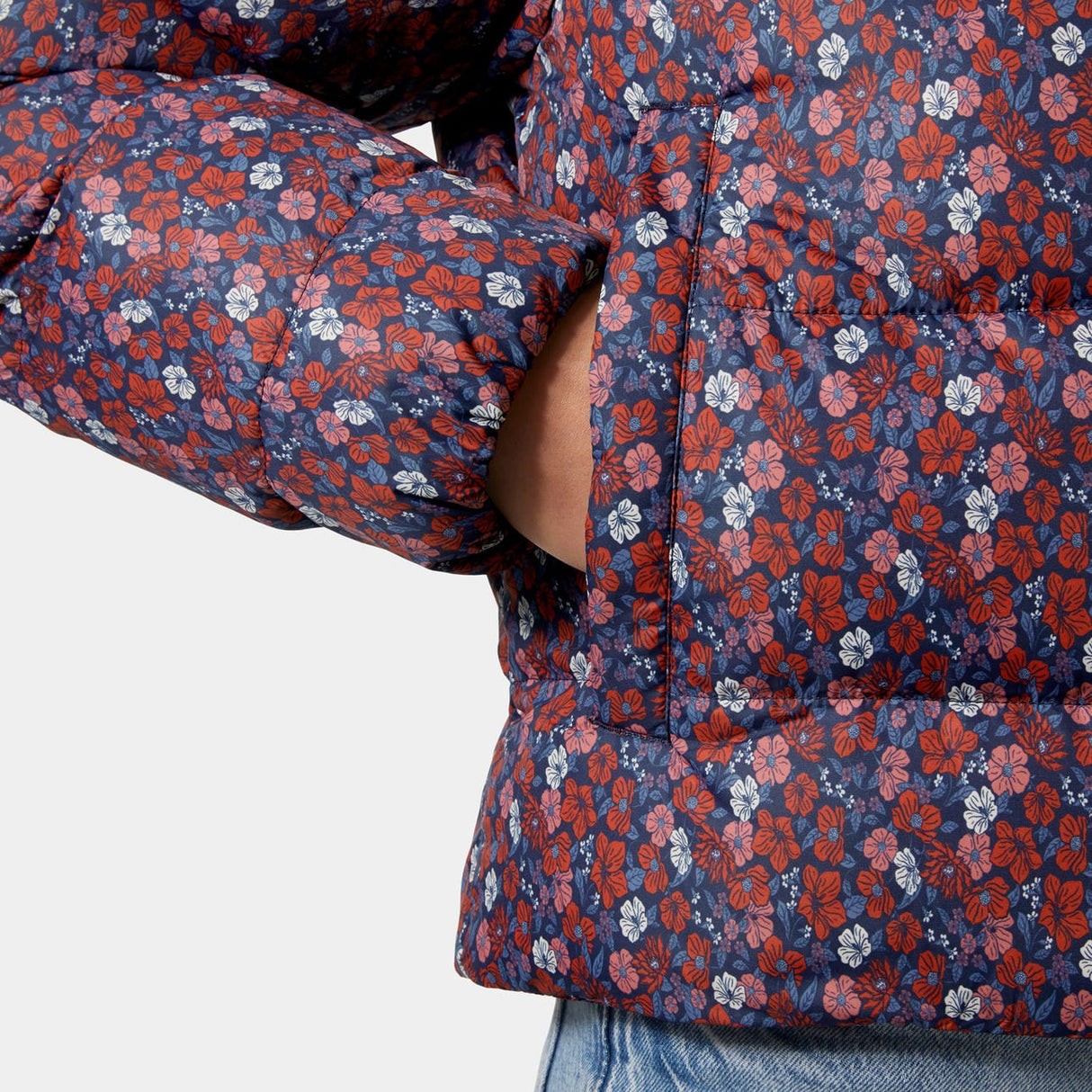 Helly Hansen Women Jade Puffer Jacket - Navy Floral AOP