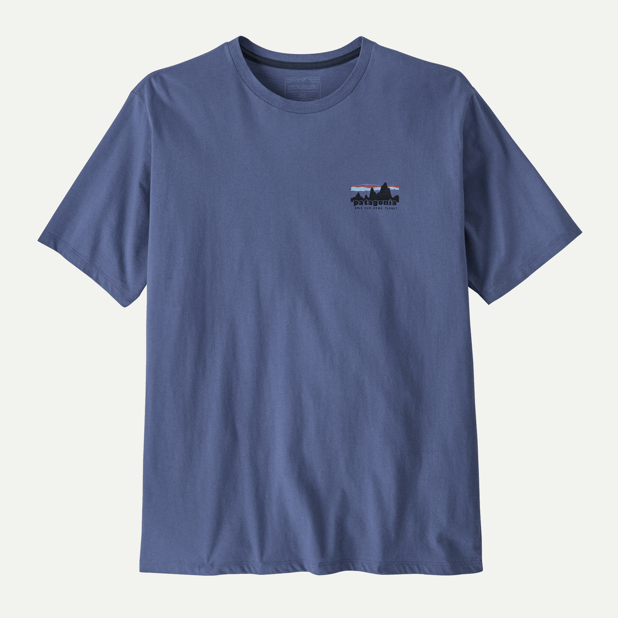 Explore Patagonia Men '73 Skyline Organic T-Shirt - Current Blue for trail, outdoor & lifestyle use | Liv Activ Singapore