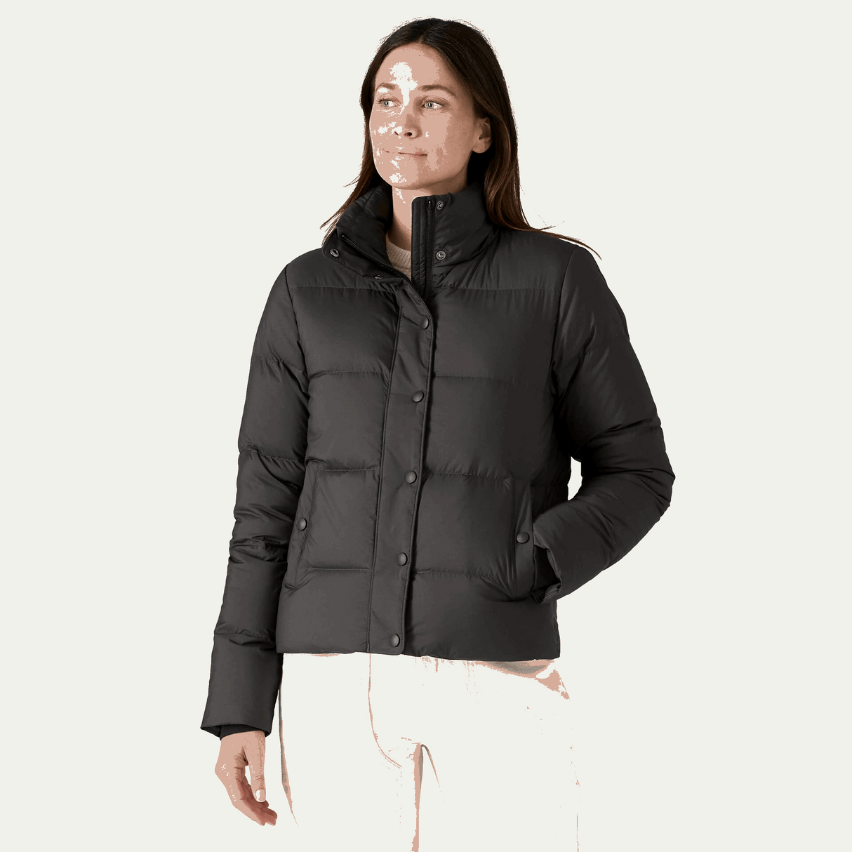 Explore Patagonia Women Silent Down Jacket - Black for trail, outdoor & lifestyle use | Liv Activ Singapore