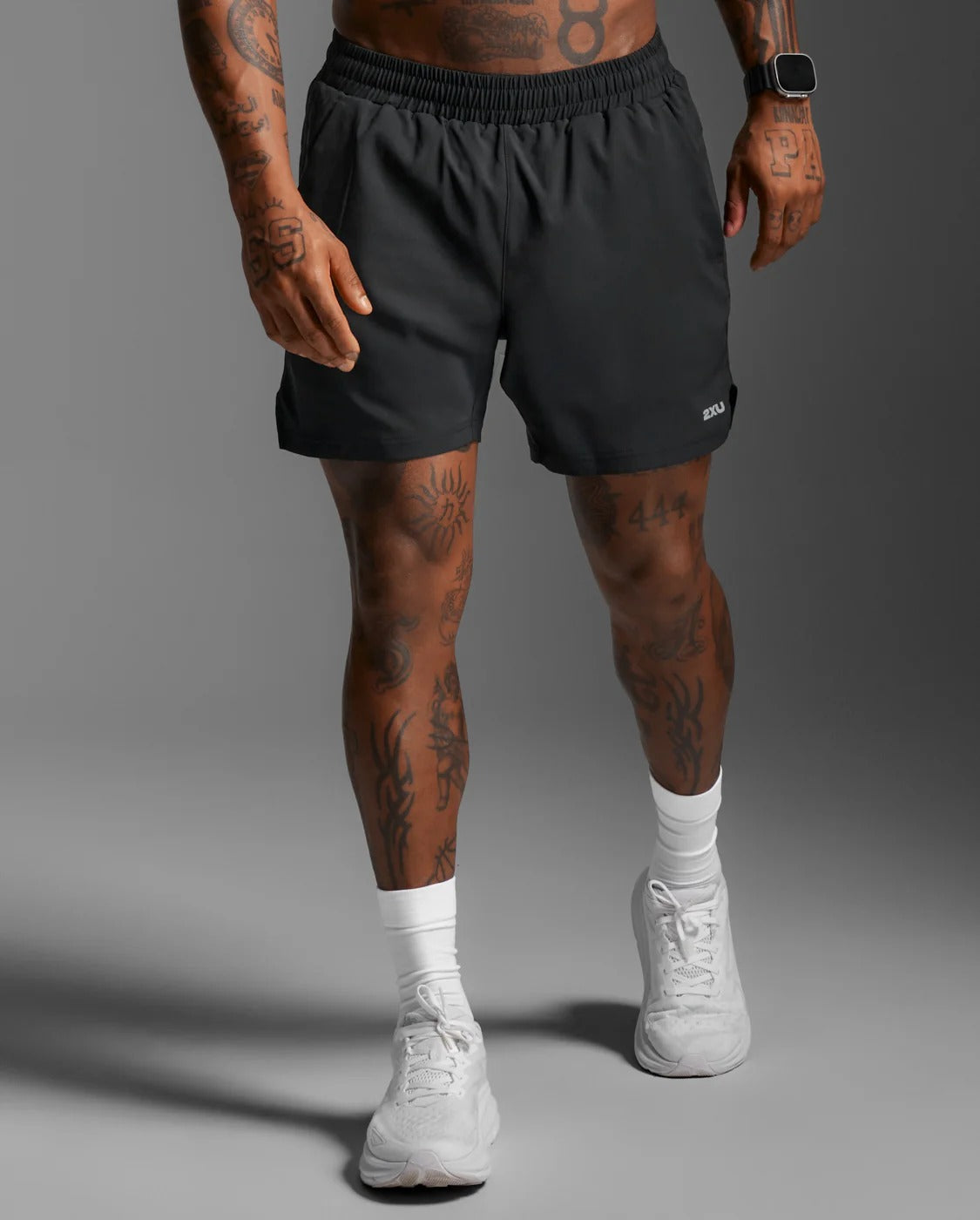 Explore 2XU Men Aero 5 Inch Shorts - Black / Silver Reflective for trail, outdoor & lifestyle use | Liv Activ Singapore