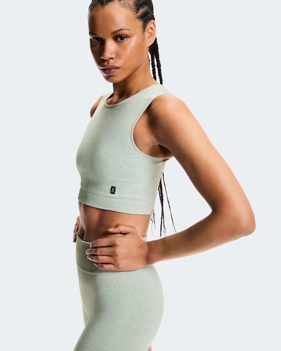 On Women Studio Knit Crop - Mineral / Heather