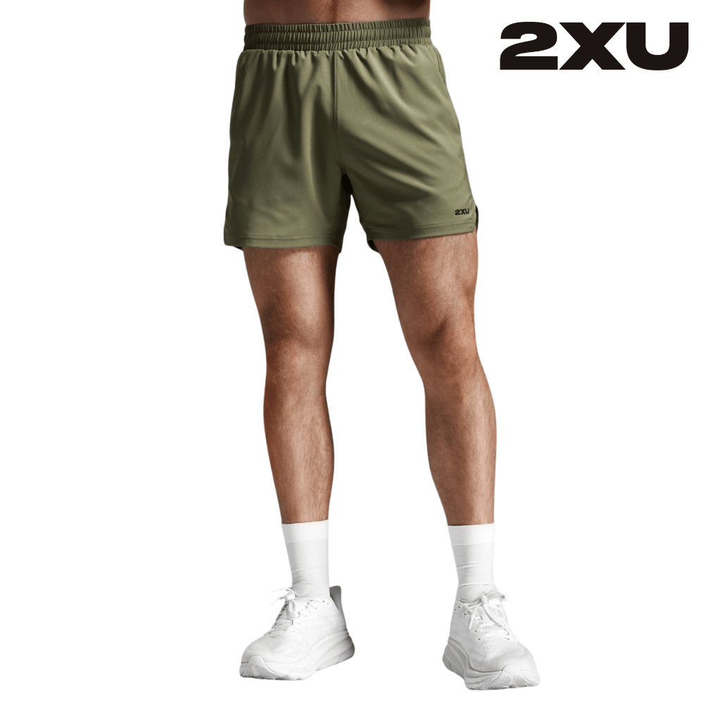 2XU Men Aero 5 Inch Shorts - Hunter / Black Reflective