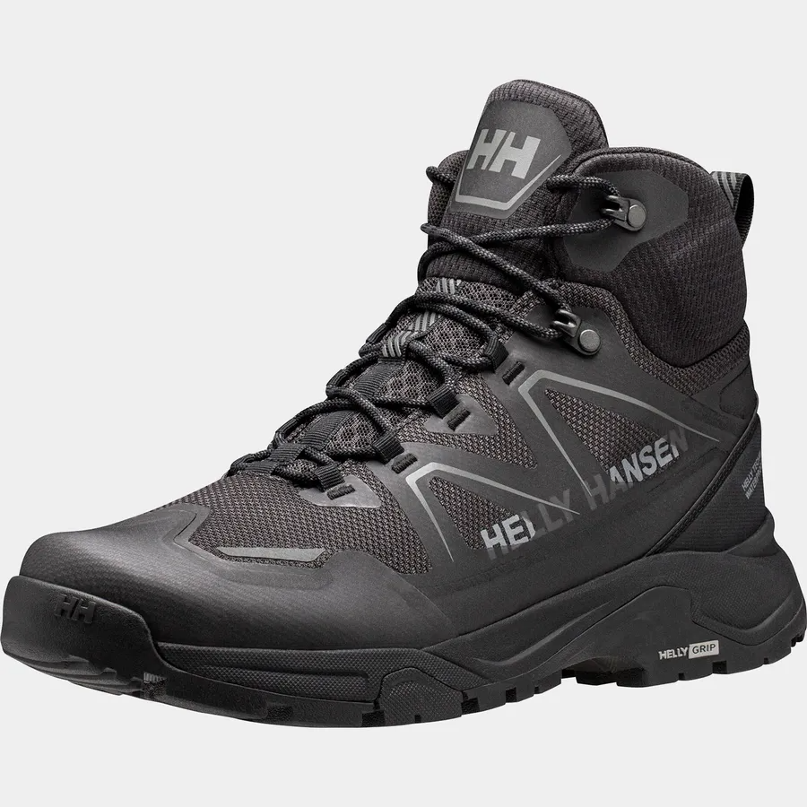 Explore Helly Hansen Men Cascade Mid Low-Cut Helly Tech Boots - Black / New Light Grey for trail, outdoor & lifestyle use | Liv Activ Singapore