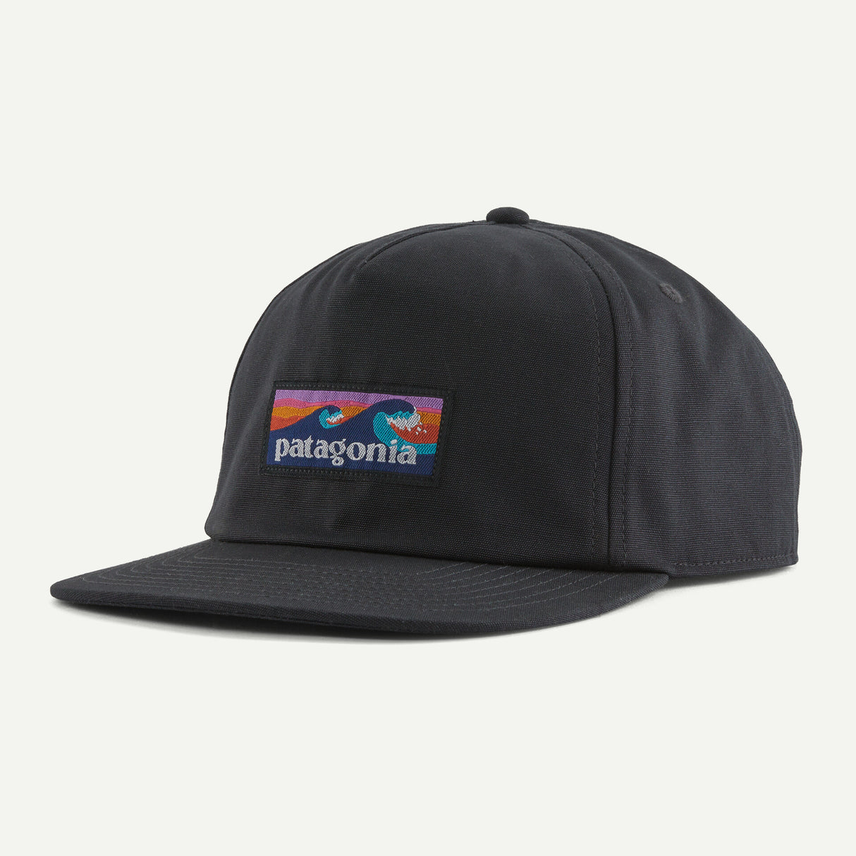 Explore Patagonia Boardshort Label Funfarer Cap - Ink Black for trail, outdoor & lifestyle use | Liv Activ Singapore