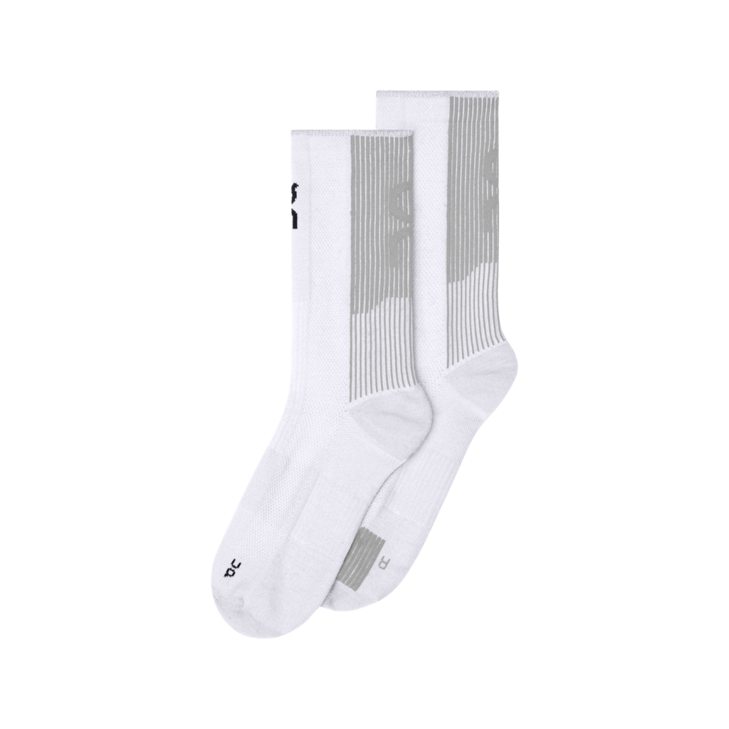Explore On Unisex Performance Run Sock High - White / Glacier for trail, outdoor & lifestyle use | Liv Activ Singapore