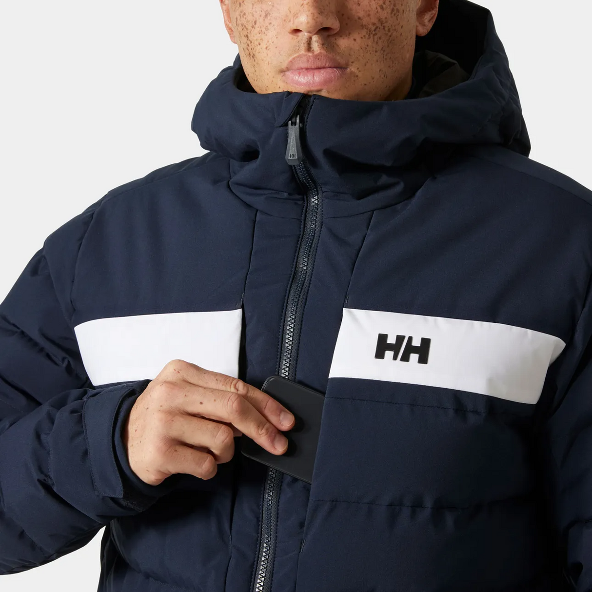 Explore Helly Hansen Men Bossanova Puffy Jacket - Navy for trail, outdoor & lifestyle use | Liv Activ Singapore