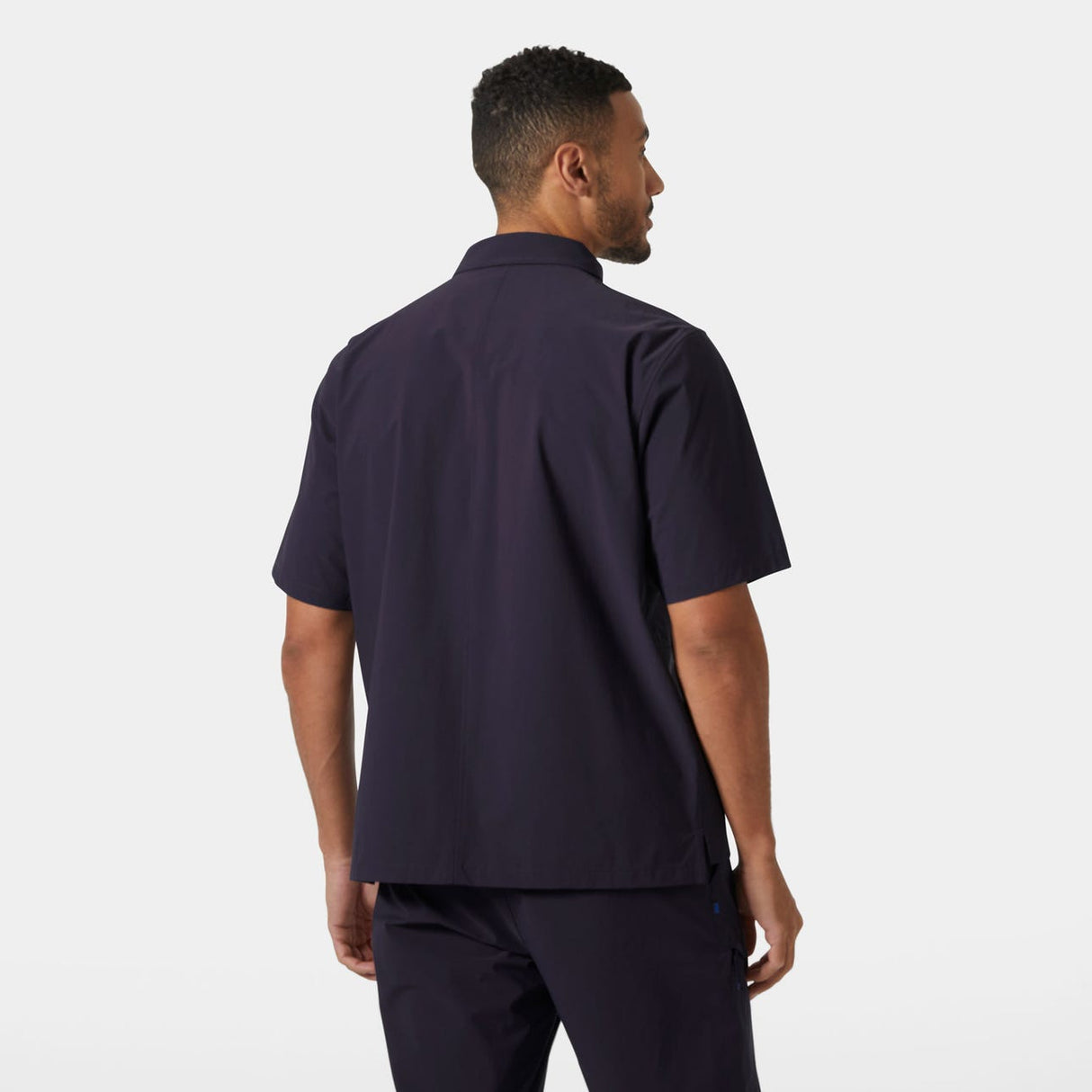 Helly Hansen Men Awe Short Sleeve Softshell Overshirt - Black Grape