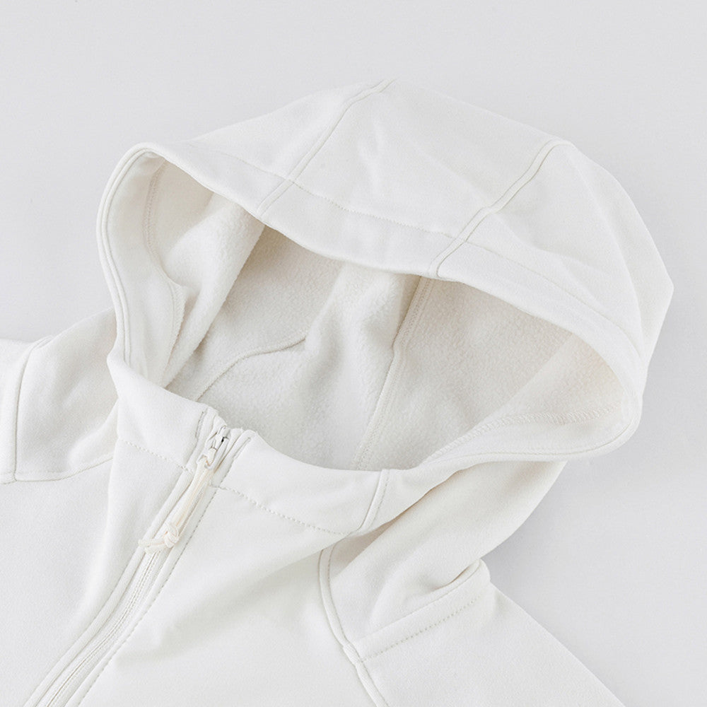 Explore The North Face Women Performance Fleece Full Zip Hoodie - AP White Dune for trail, outdoor & lifestyle use | Liv Activ Singapore