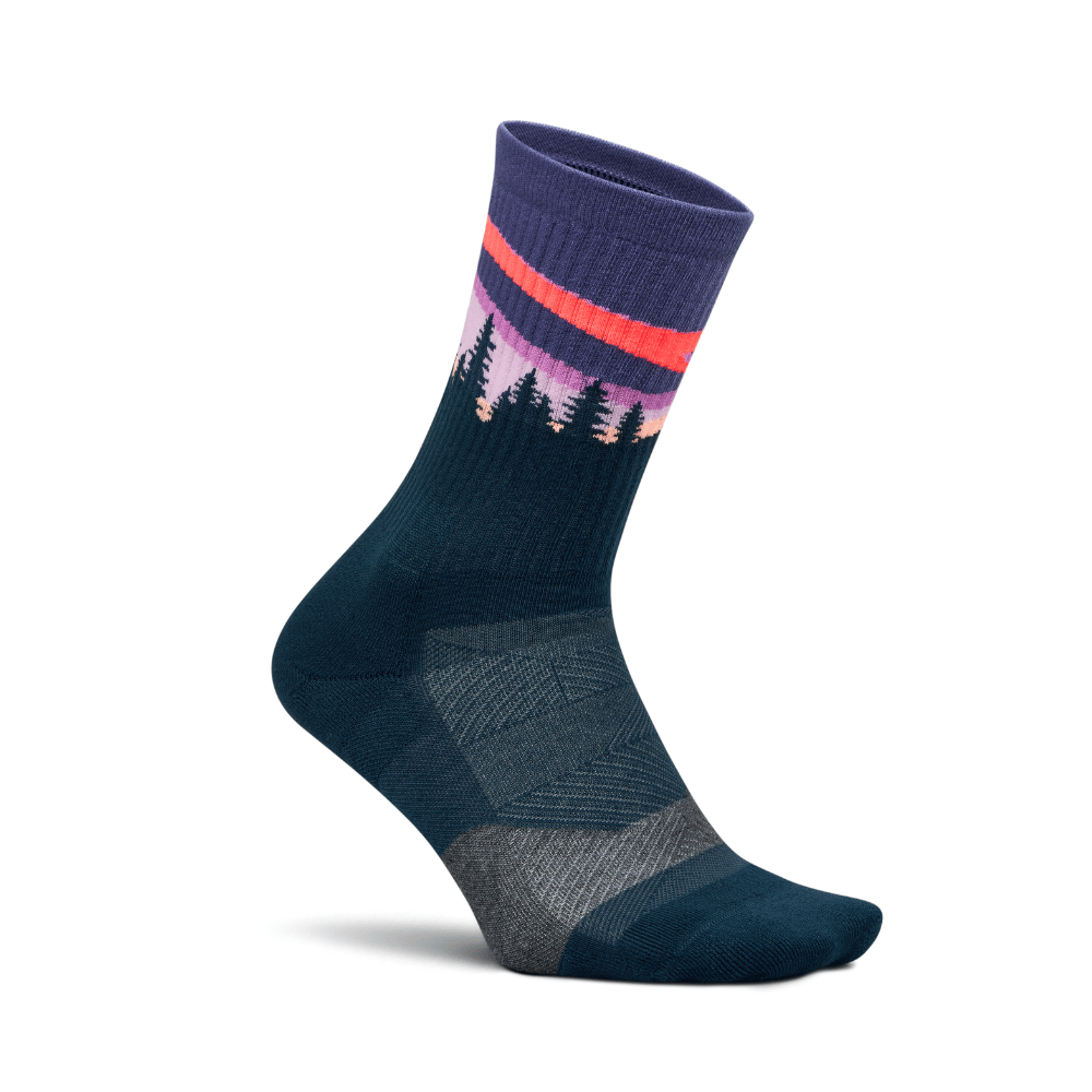 Feetures Trail Max Cushion Mini Crew - Purple Aurora