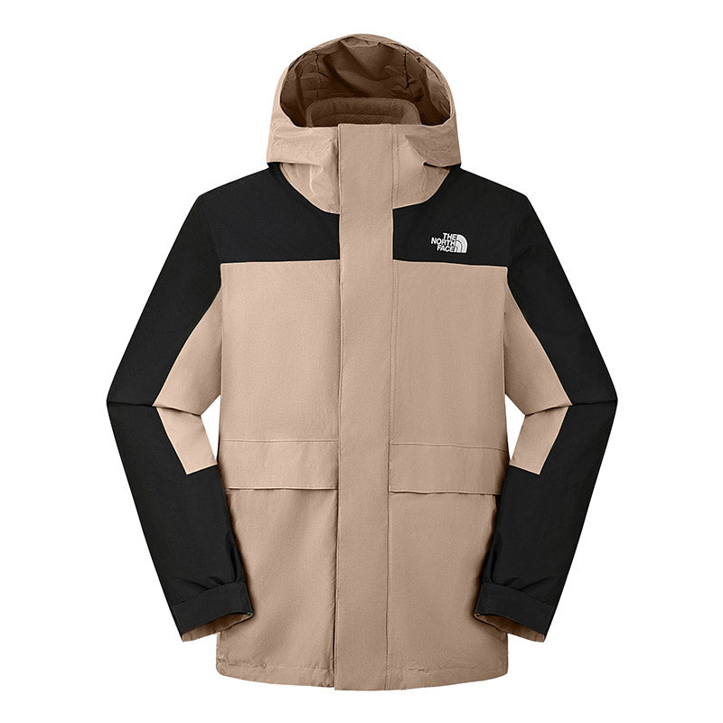The North Face Men Elements Fleece Triclimate Jacket - AP Mushroom Grey / TNF Black / Mocha Brown