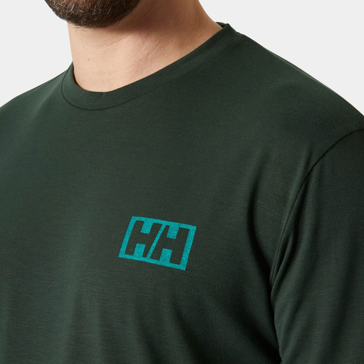 Explore Helly Hansen Men Skog Graphic T-Shirt - Dark Jungle for trail, outdoor & lifestyle use | Liv Activ Singapore