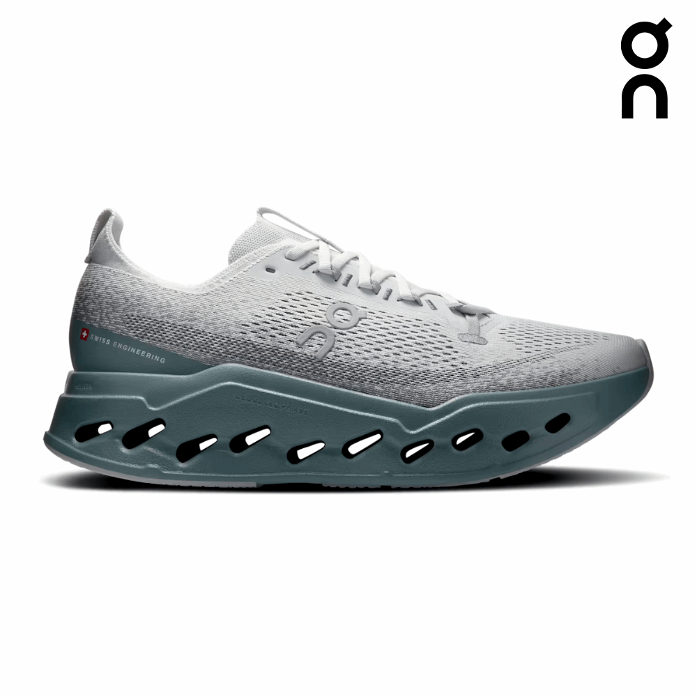 Explore On Men Cloudsurfer Max - Iceberg / Olive for trail, outdoor & lifestyle use | Liv Activ Singapore
