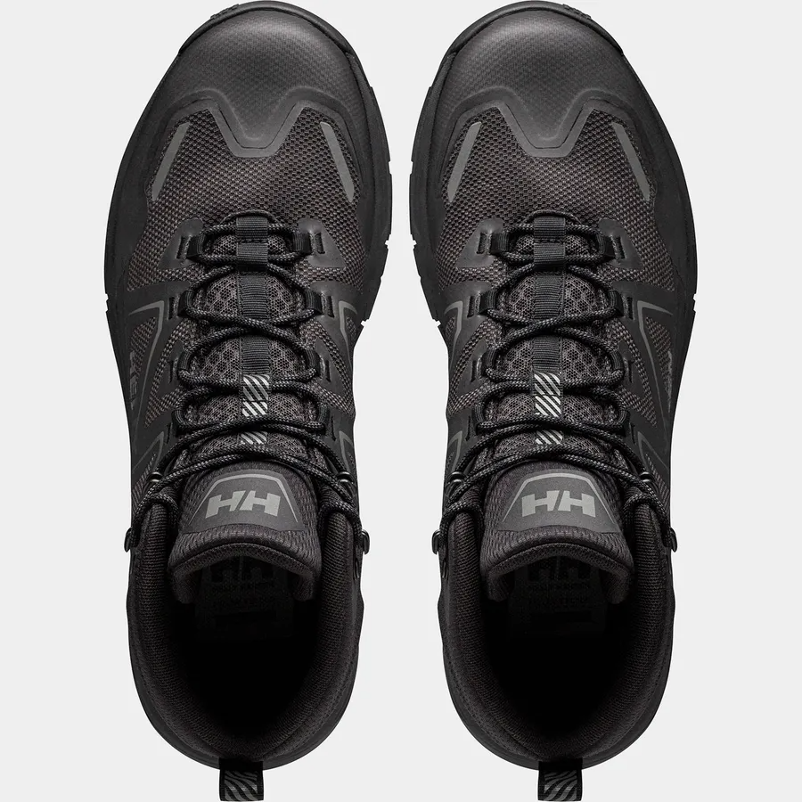 Explore Helly Hansen Men Cascade Mid Low-Cut Helly Tech Boots - Black / New Light Grey for trail, outdoor & lifestyle use | Liv Activ Singapore