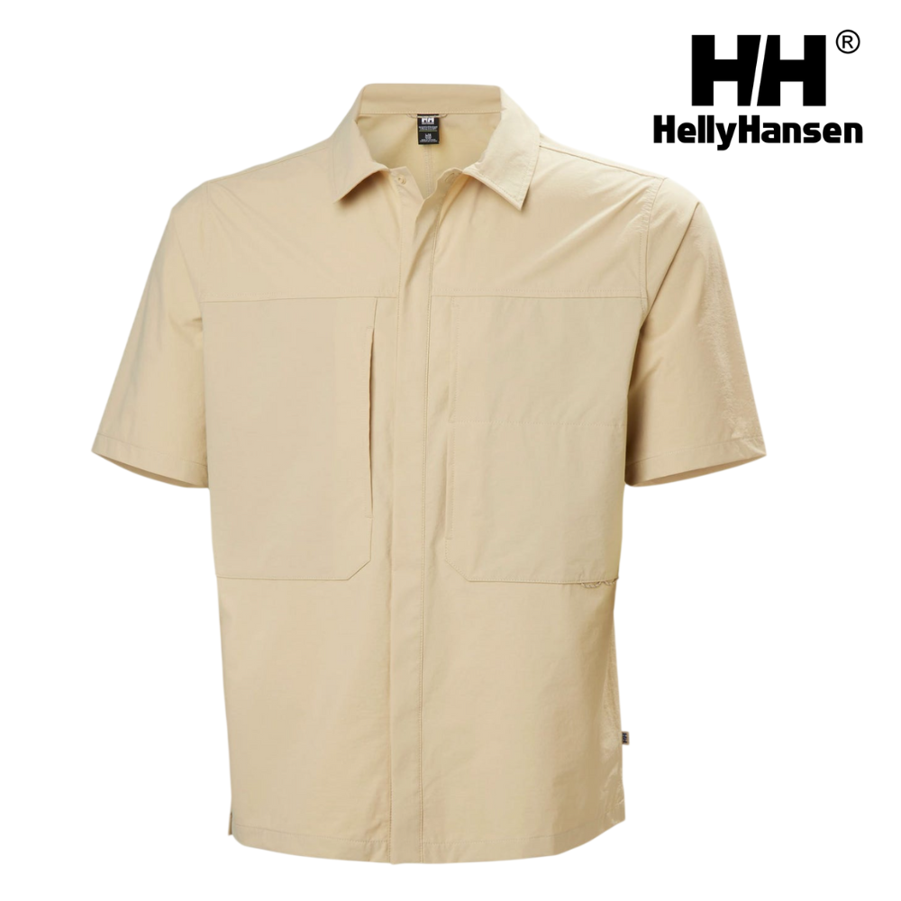 Helly Hansen Men Awe Short Sleeve Softshell Overshirt - Scandi Sand