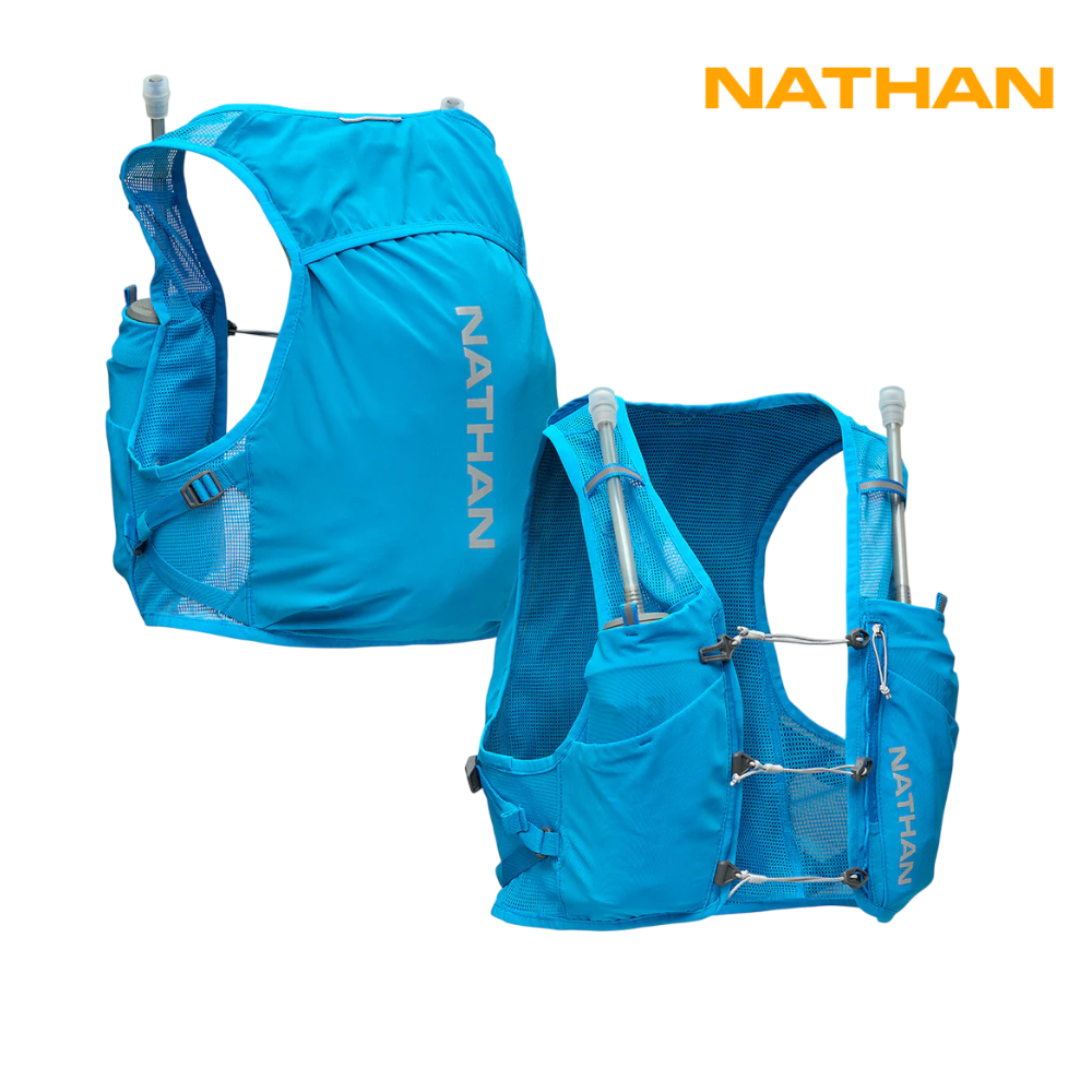 Nathan Sports Pinnacle Breeze 4L Hydration Race Vest - Electric Blue / Reflective Silver