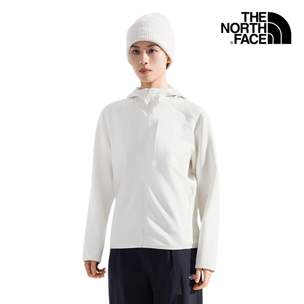 The North Face Women Performance Fleece Full Zip Hoodie - AP White Dune