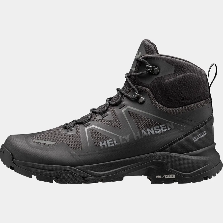 Explore Helly Hansen Men Cascade Mid Low-Cut Helly Tech Boots - Black / New Light Grey for trail, outdoor & lifestyle use | Liv Activ Singapore