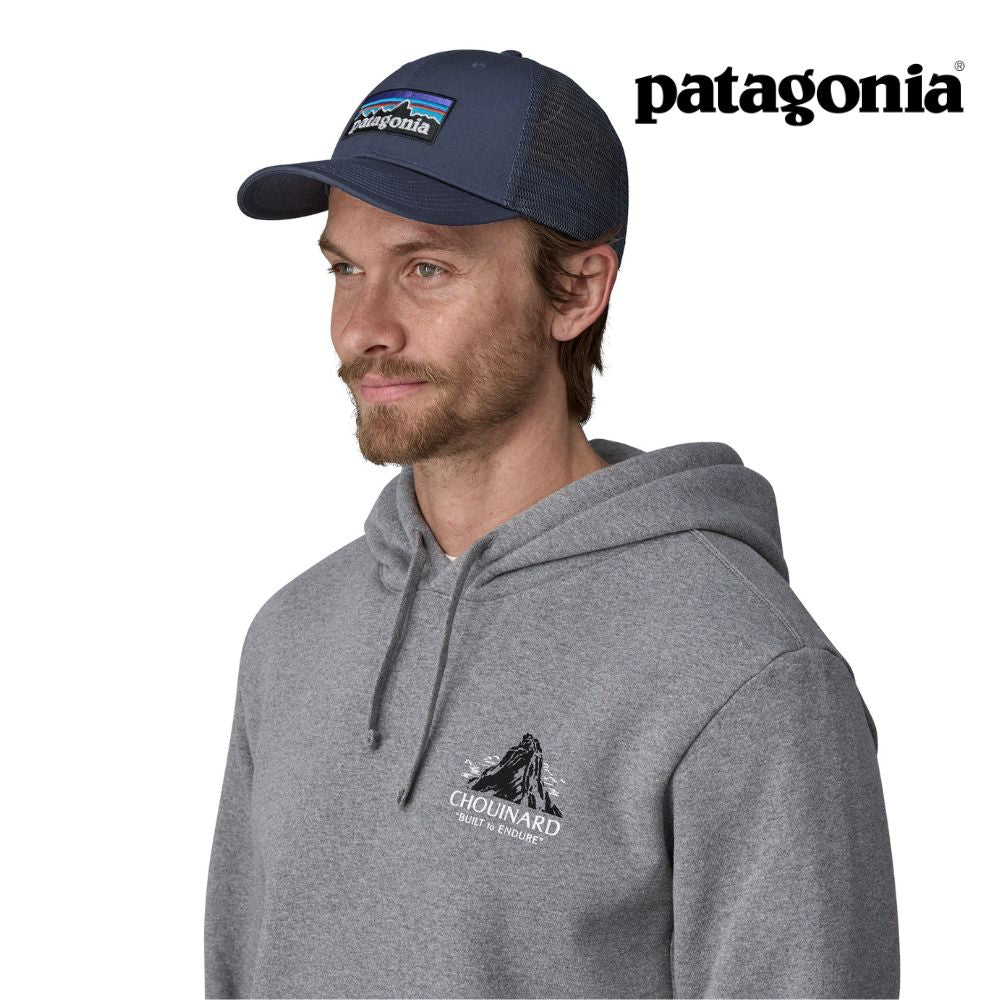 Explore Patagonia P-6 Logo LoPro Trucker Hat - 2 Colours New Navy for trail, outdoor & lifestyle use | Liv Activ Singapore