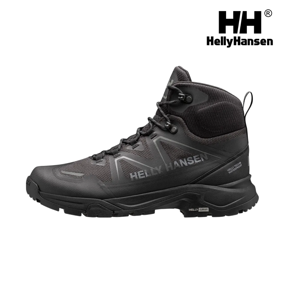 Explore Helly Hansen Men Cascade Mid Low-Cut Helly Tech Boots - Black / New Light Grey for trail, outdoor & lifestyle use | Liv Activ Singapore