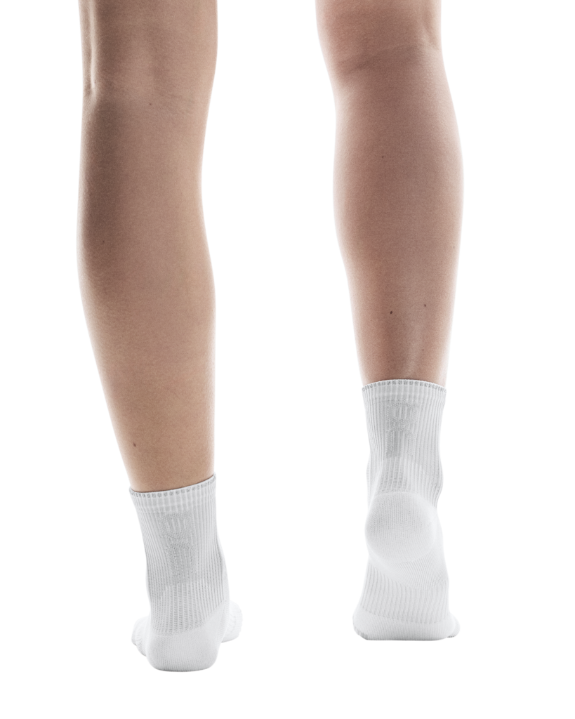 On Unisex Performance Run Sock Mid - White / Glacier