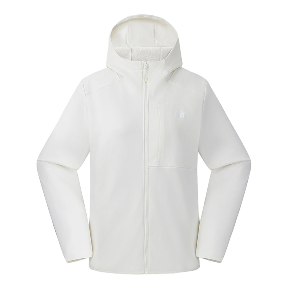 The North Face Women Performance Fleece Full Zip Hoodie - AP White Dune