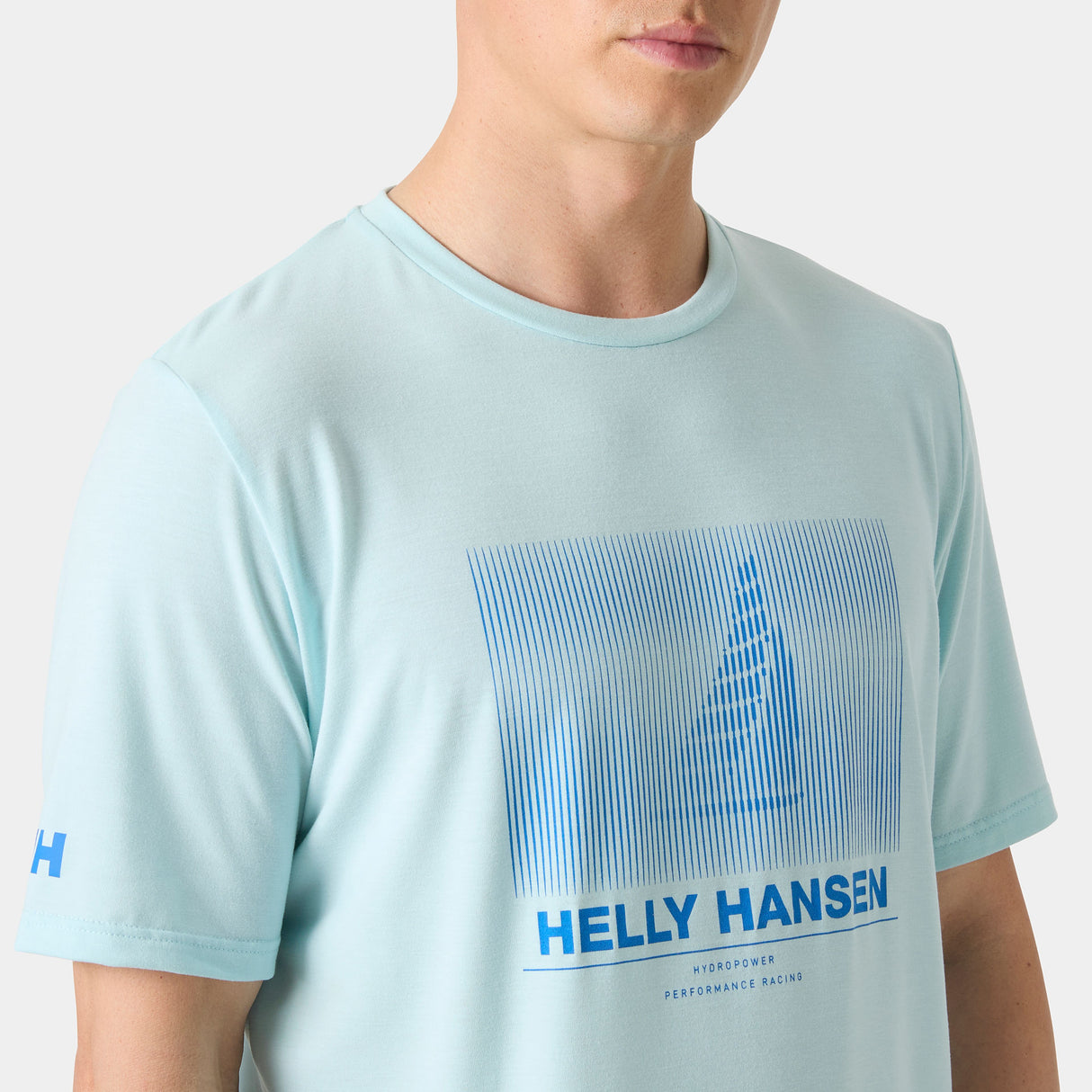 Explore Helly Hansen Men HP Race Sailing T-shirt - Barely Blue for trail, outdoor & lifestyle use | Liv Activ Singapore