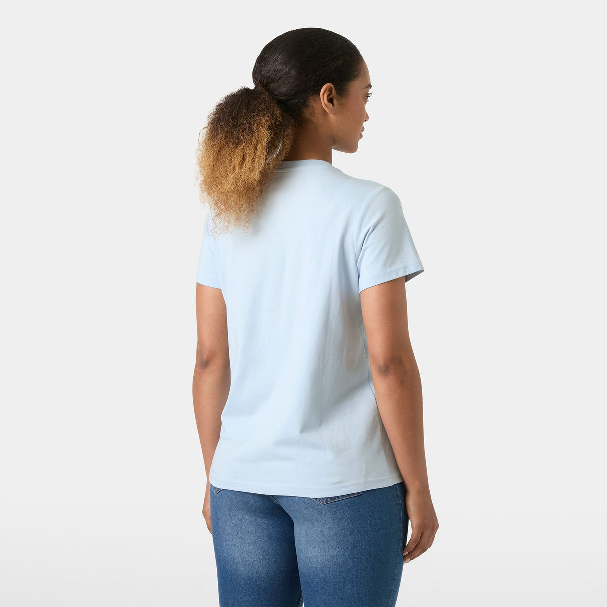 Explore Helly Hansen Women Core Graphic T-shirt 2.0 - Pinnacle Blue for trail, outdoor & lifestyle use | Liv Activ Singapore