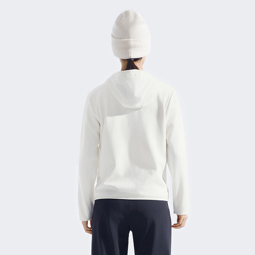 The North Face Women Performance Fleece Full Zip Hoodie - AP White Dune