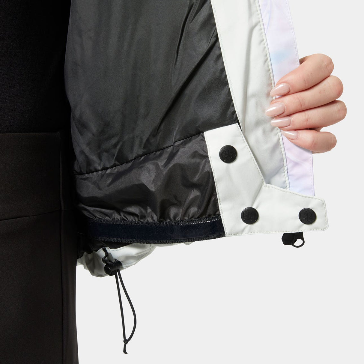 Explore Helly Hansen Women Nora Short Puffy Ski Jacket - Reflections AOP for trail, outdoor & lifestyle use | Liv Activ Singapore