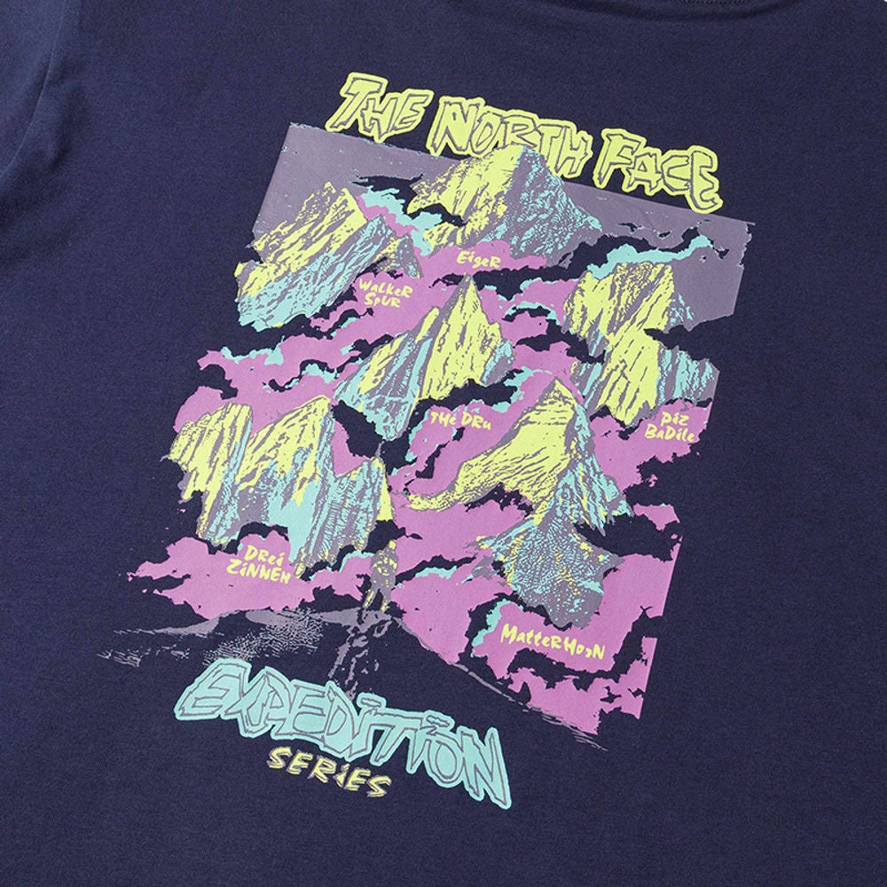The North Face Unisex Essential Expedition Series Short Sleeve Tee Graphic - AP Summit Navy