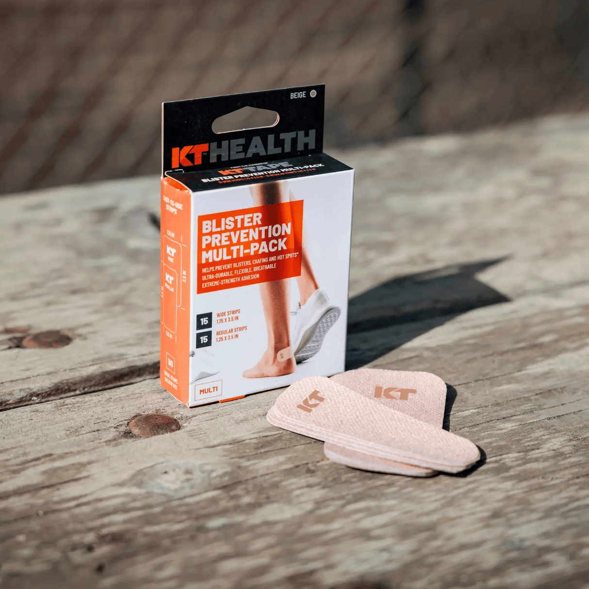 Explore KT Health Blister Prevention Tape 30 Strip Multipack - Beige for trail, outdoor & lifestyle use | Liv Activ Singapore