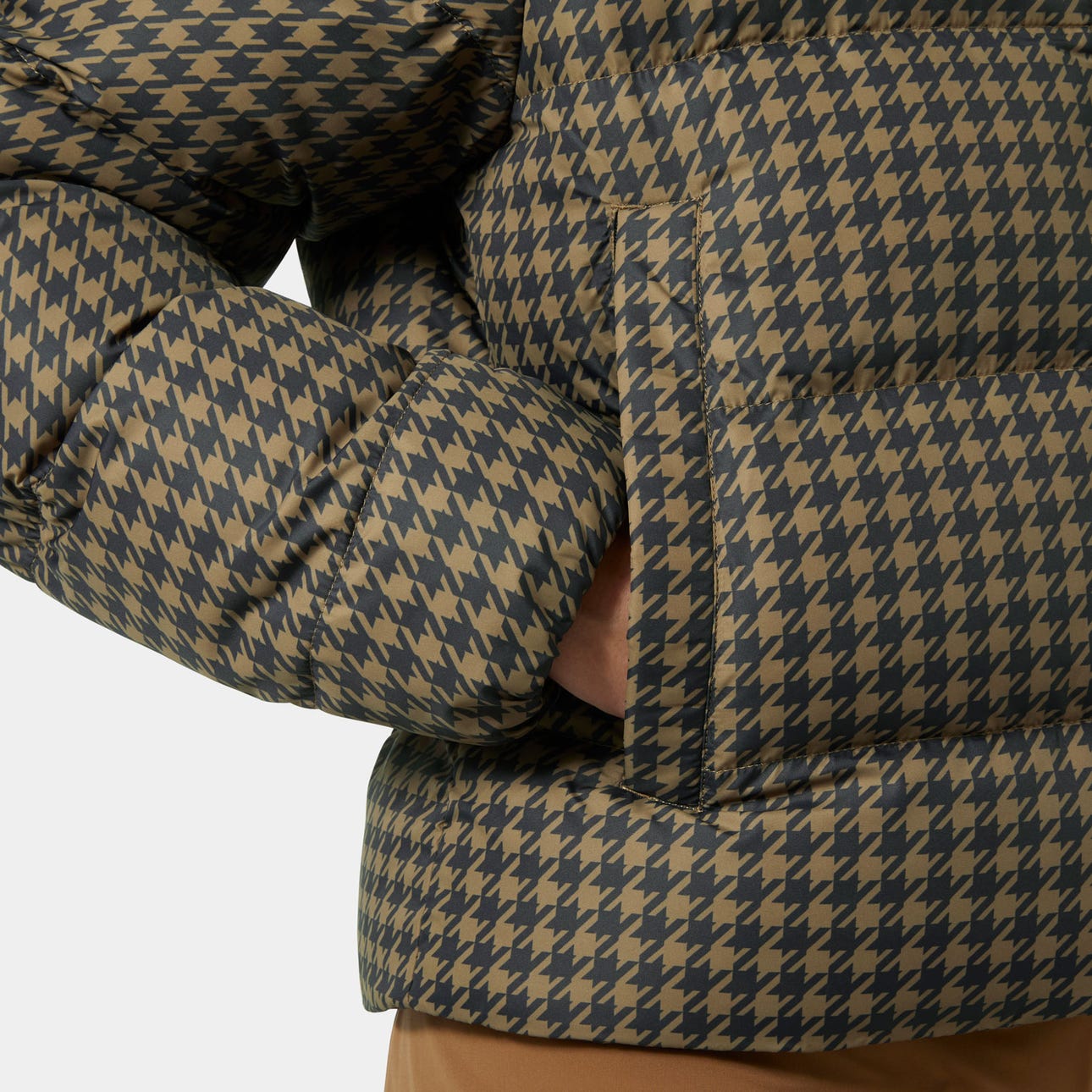 ジャケット・アウター DEVON HOWARD for RHC CPOjacket Helly Hansen Women Jade Puffer Jacket - Sepia Houndstooth AOP