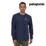 Patagonia Men Long-Sleeved P-6 Logo Responsibili-Tee - Classic Navy