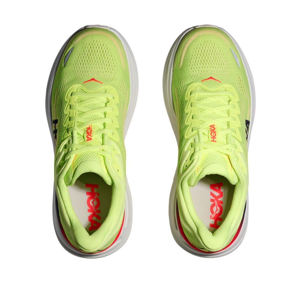 Explore HOKA Men Bondi 9 Wide - Neon Yuzu / Sunlight for trail, outdoor & lifestyle use | Liv Activ Singapore