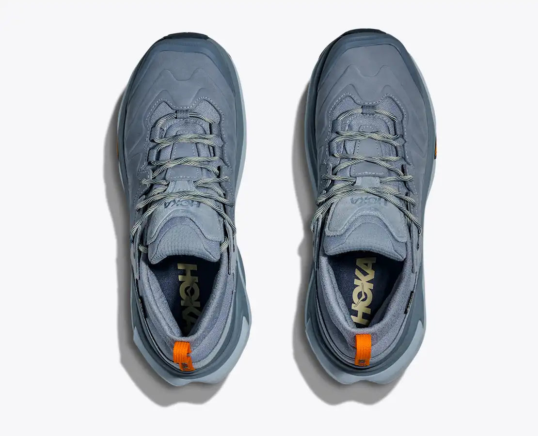 Explore HOKA Men Kaha 3 Low GTX - Washed Blue / Mineral Blue for trail, outdoor & lifestyle use | Liv Activ Singapore