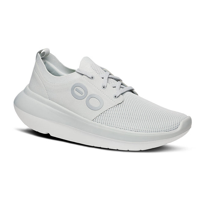 Explore OOFOS Men OOmy Stride - White / Glacier for trail, outdoor & lifestyle use | Liv Activ Singapore