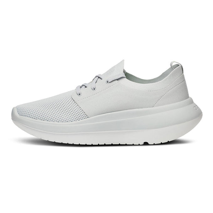 Explore OOFOS Men OOmy Stride - White / Glacier for trail, outdoor & lifestyle use | Liv Activ Singapore
