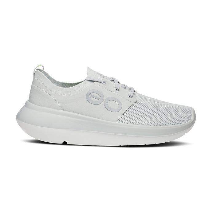 Explore OOFOS Men OOmy Stride - White / Glacier for trail, outdoor & lifestyle use | Liv Activ Singapore