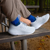 Explore OOFOS Men OOmy Stride - White / Glacier for trail, outdoor & lifestyle use | Liv Activ Singapore