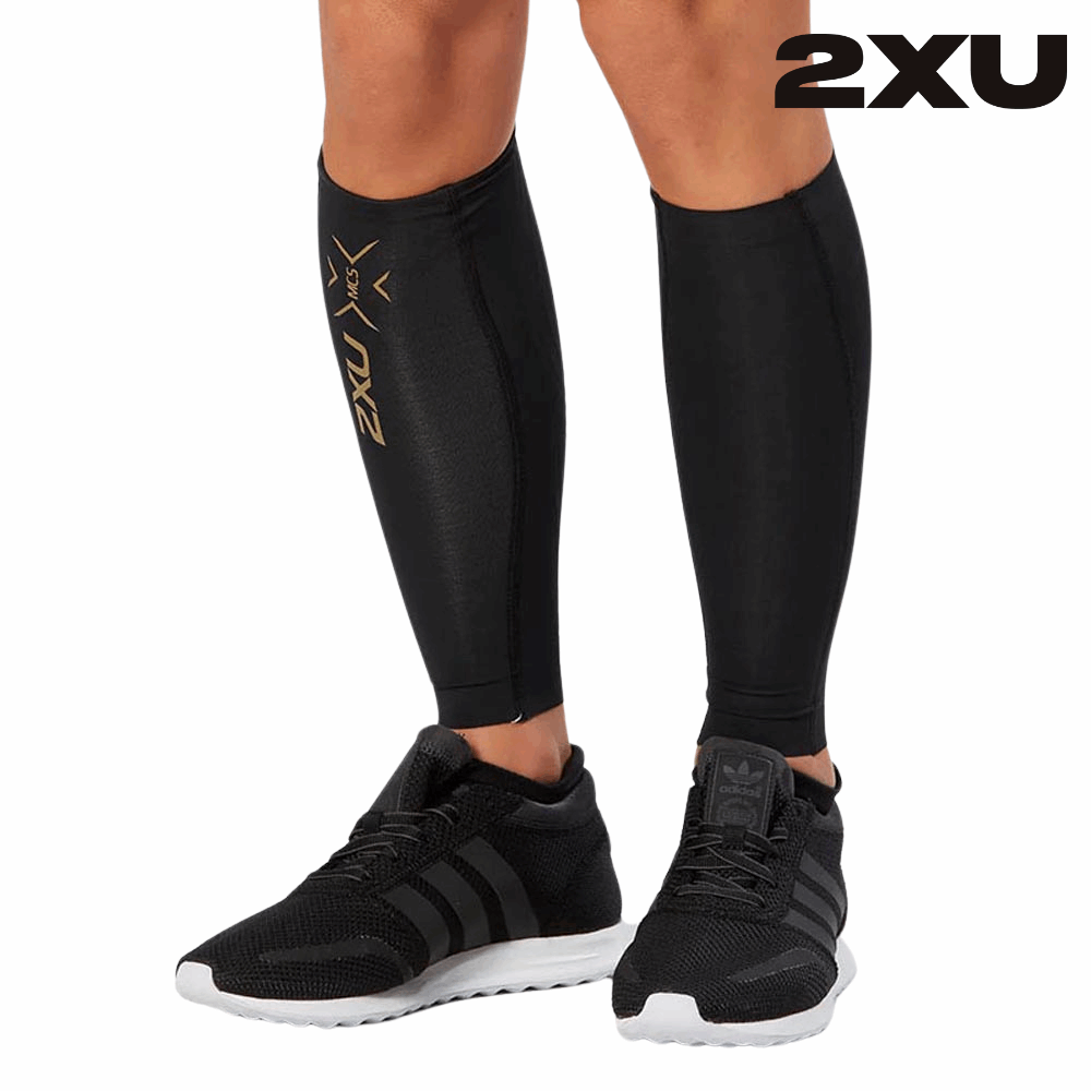 2XU Light Speed Compression Calf Guards - Black / Gold