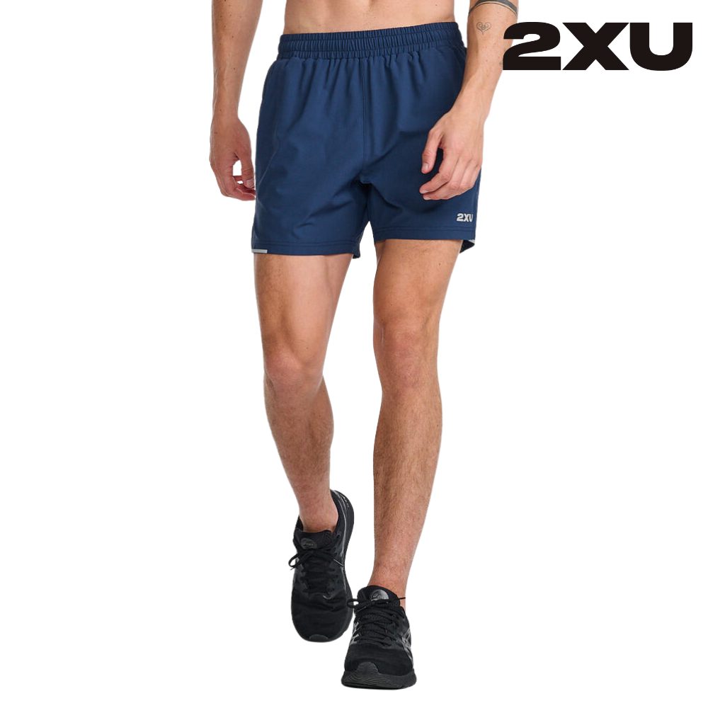 2XU Men Aero 5 Inch Shorts Midnight Silver Reflective