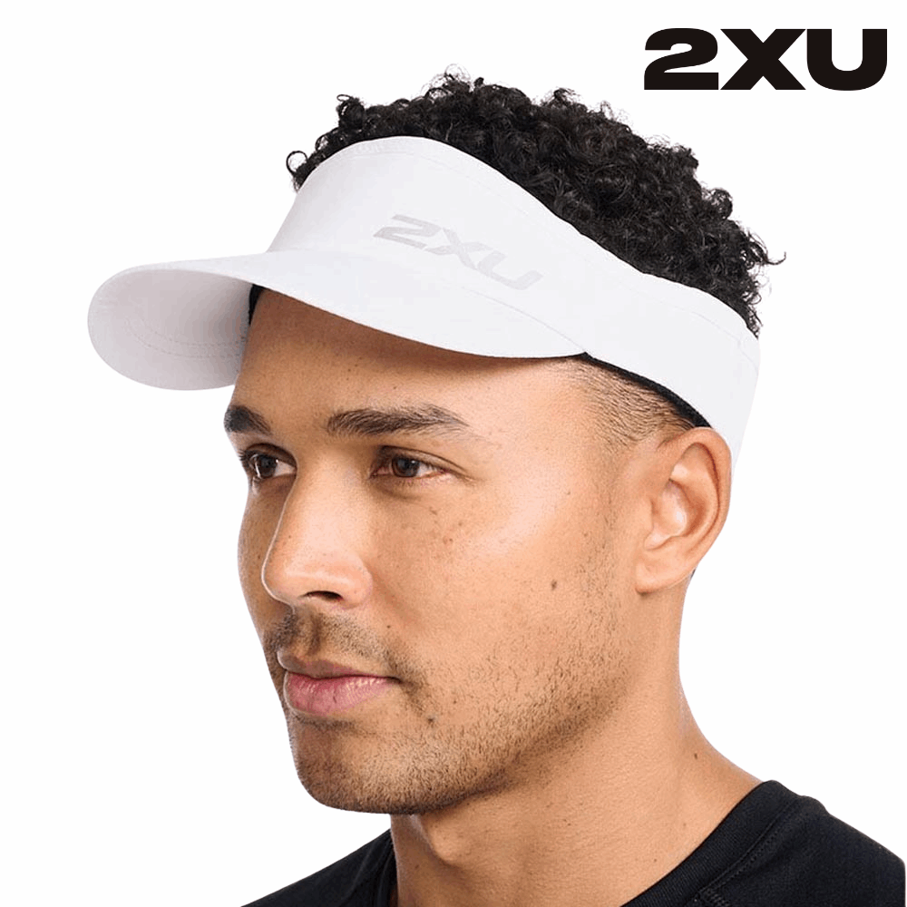 2XU Unisex Run Visor - White / White