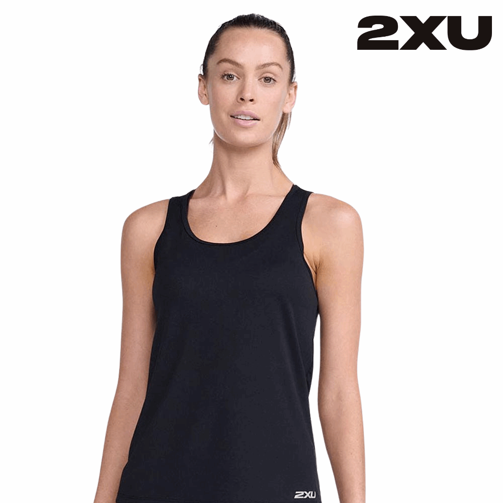 2XU Women Aero Singlet - Black / Silver Reflective