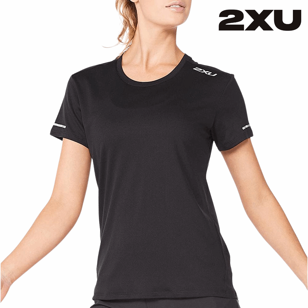 2XU Women Aero Tee - Black / Silver Reflective