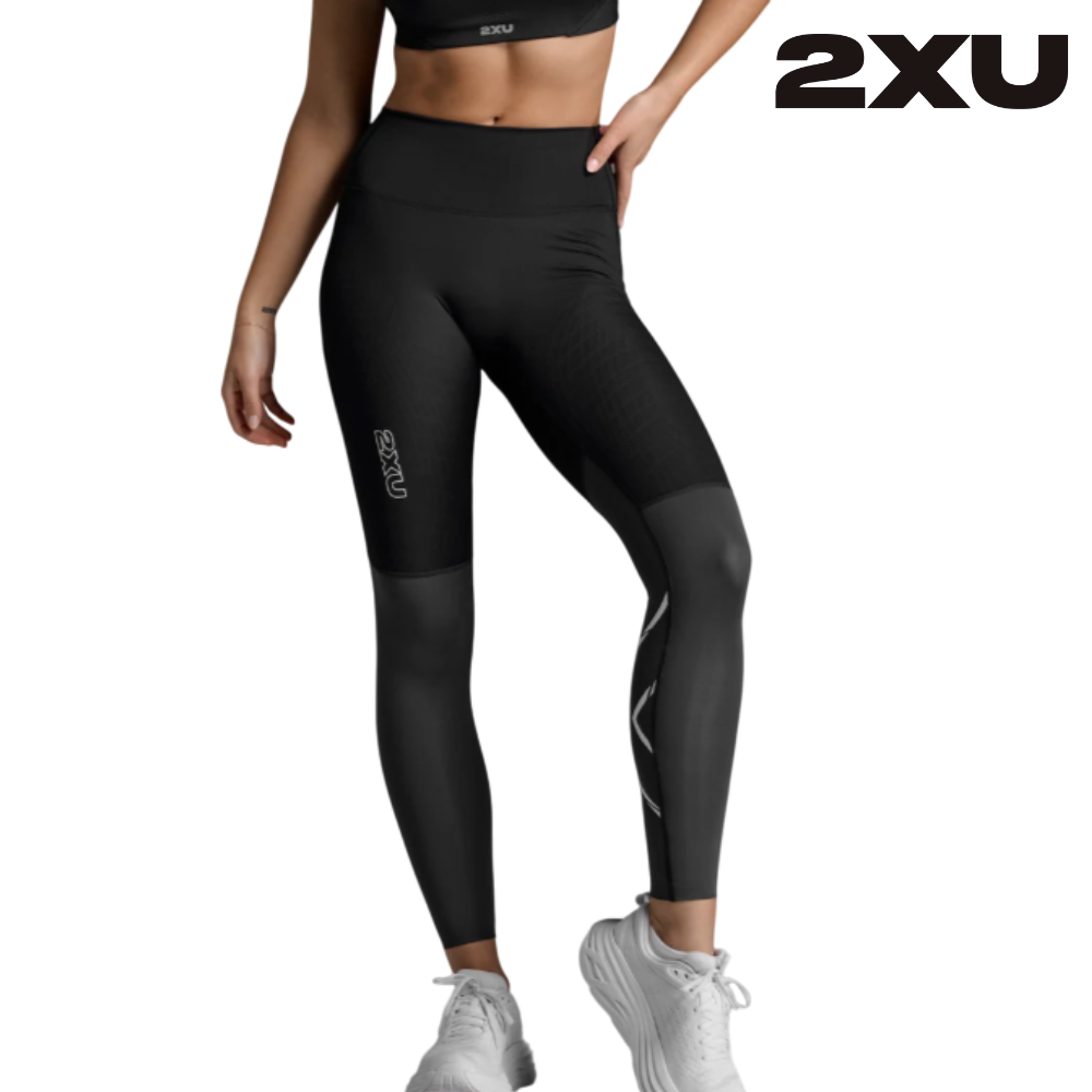 2XU Women Light Speed React Hi-Rise Compression Tights Black