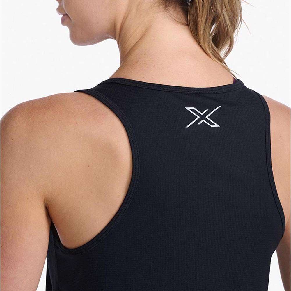 2XU Women Aero Singlet - Black / Silver Reflective