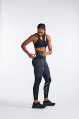 2XU Women Light Speed React Hi-Rise Compression Tights - Black / India Ink