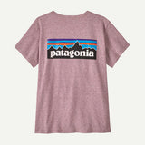 Explore Patagonia Women P-6 Logo Responsibili-Tee® - Quiet Violet for trail, outdoor & lifestyle use | Liv Activ Singapore